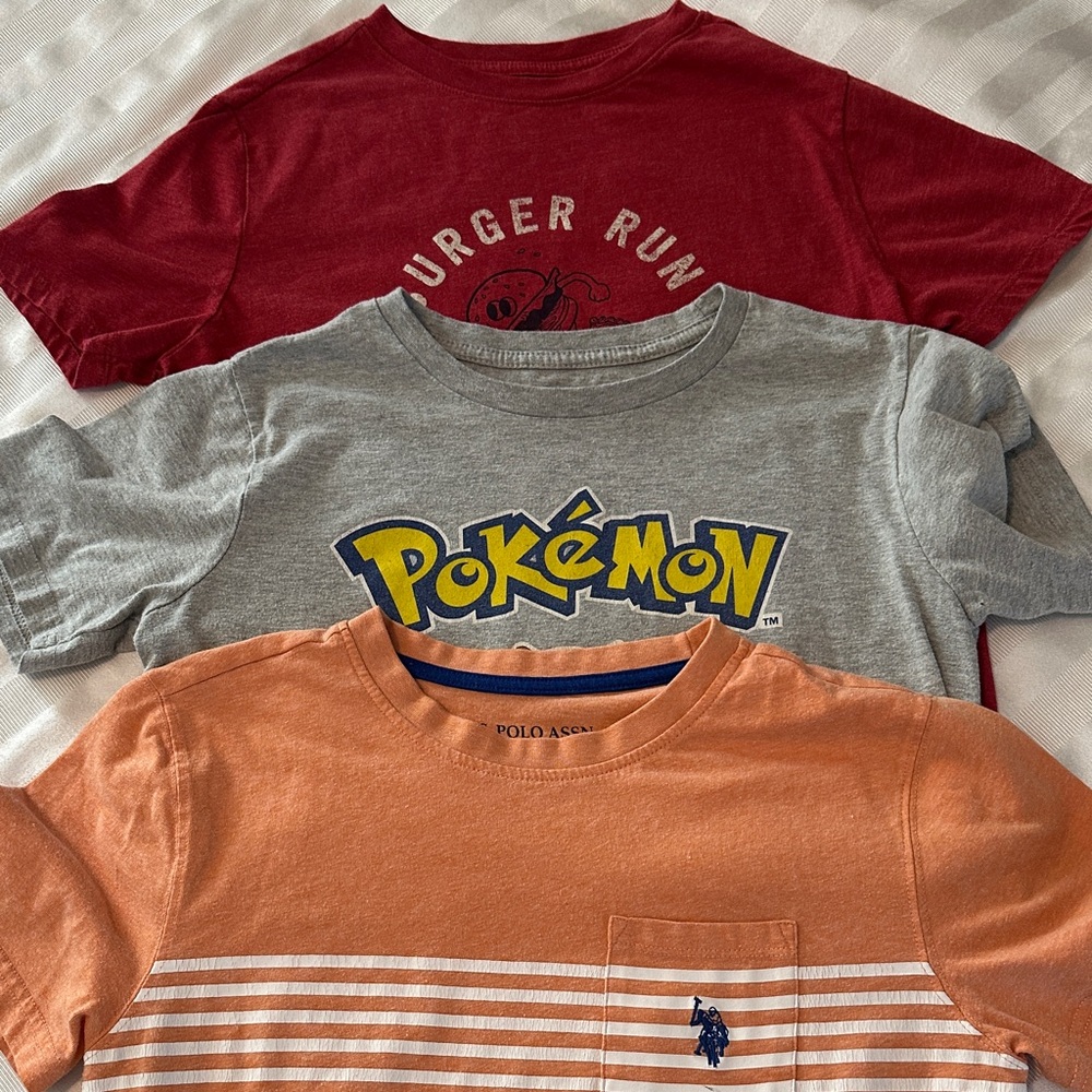 U.S. Polo Assn Boy's Tee Shirts - Bundle of 3